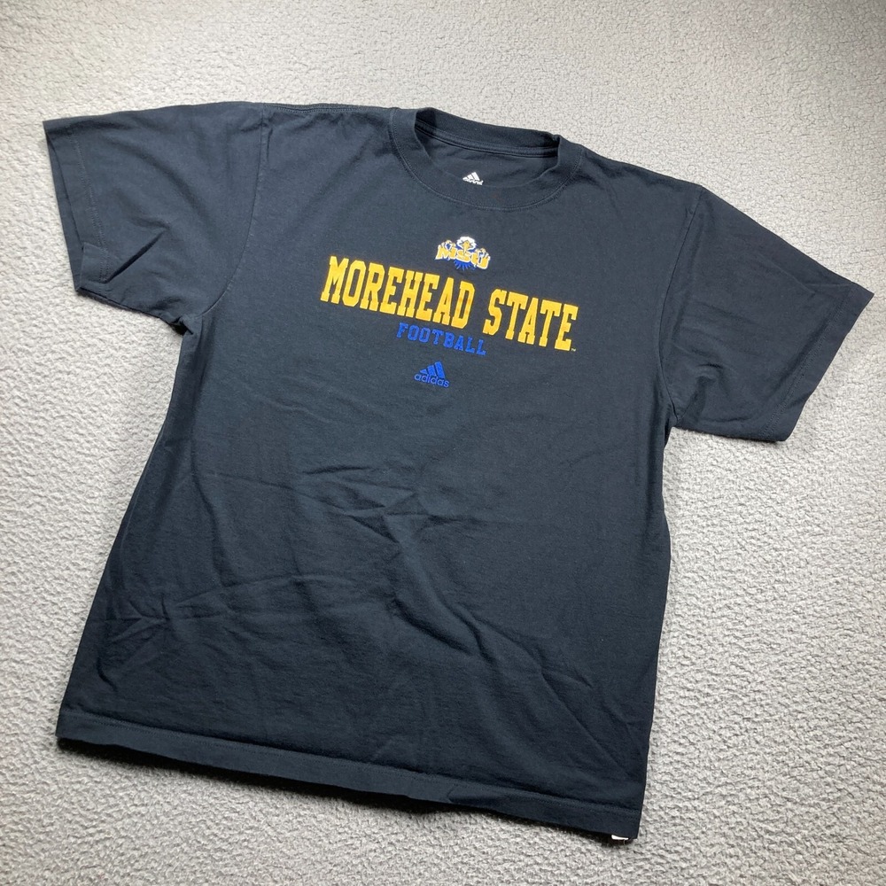 MSU Morehead State Eagles Football T Shirt Adult Medium Large Black‎ Adidas